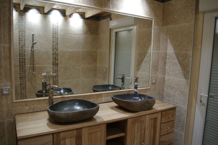 La Salle De Bain – Notre Maison En Bois intérieur Meuble Salle De Bain Fait Maison