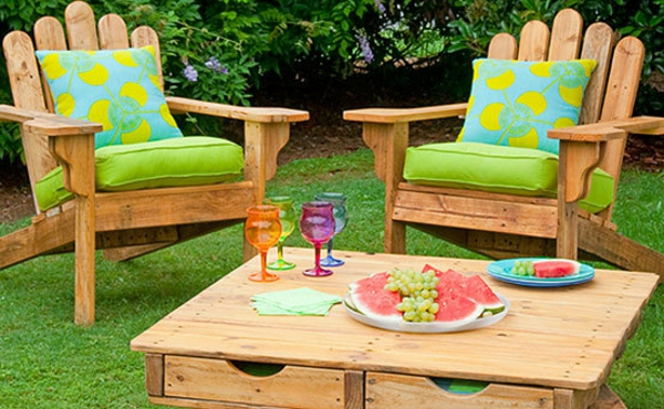 Le Salon De Jardin En Palette – Bricolez Vos Meubles Patio intérieur Salon De Jardin Palette