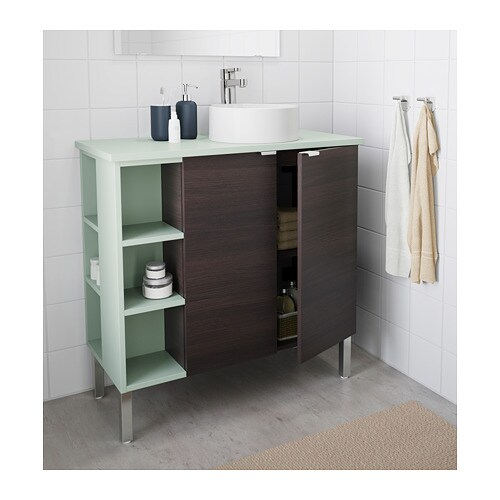 Lillången/Viskan / Gutviken Meuble Lavabo 2 Portes/2 Él serapportantà Meuble Acier Ikea