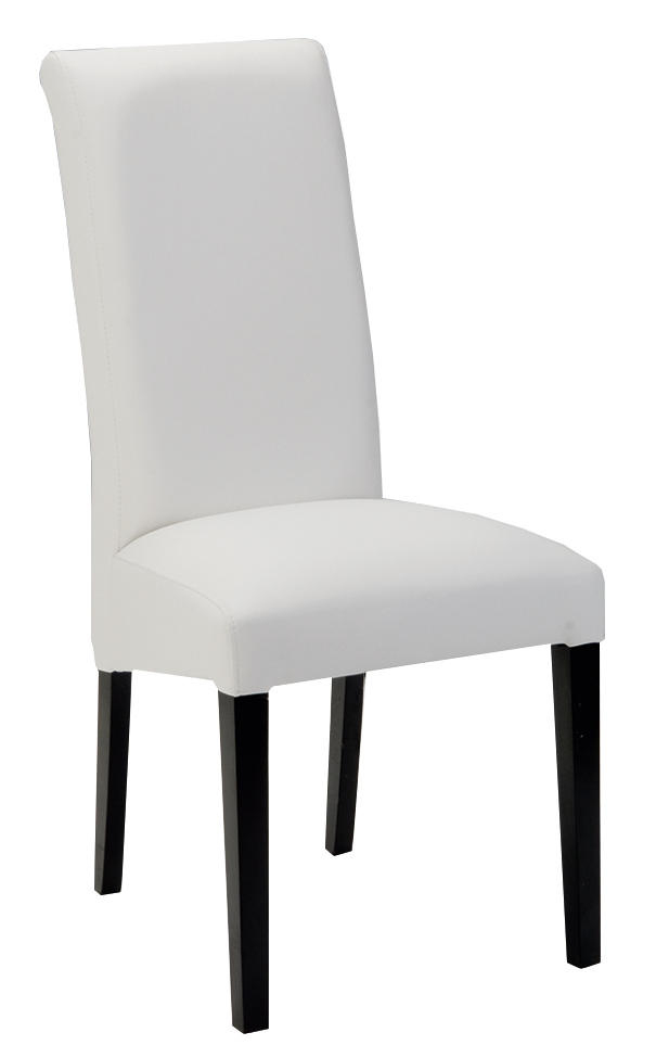 Lot De 2 Chaises Simili Cuir Coloris Noir Et Blanc destiné Lot De 6 Chaise Noir Et Blanc