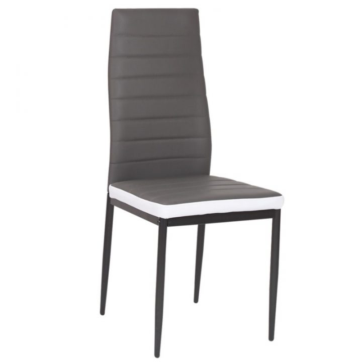 Lot De 6 Chaises Grises Et Blanches Pour Salle À Manger destiné Lot De 6 Chaise Noir Et Blanc