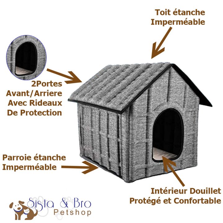 Maison Cabane Niche Pour Chat Exterieur / Interieur concernant Niche Chat Extérieur Maison Cabane Niche Pour Chat Exterieur / Interieur concernant Niche Chat Extérieur