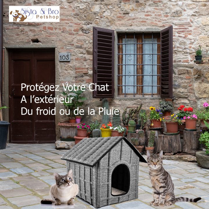 Maison Cabane Niche Pour Chat Exterieur / Interieur tout Niche Chat Extérieur Maison Cabane Niche Pour Chat Exterieur / Interieur tout Niche Chat Extérieur