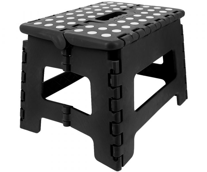 Marche Pied Pliable Tabouret Pliant Max 150Kg Noir – 4395 encequiconcerne Marche Pied Pliant