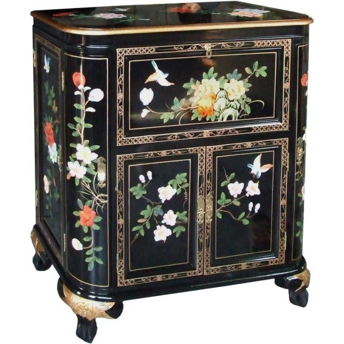 Meuble Bar Chinois Ancien Noir Laqué | Meubles Chinois Laqués pour Meubles Asiatiques Meuble Bar Chinois Ancien Noir Laqué | Meubles Chinois Laqués pour Meubles Asiatiques