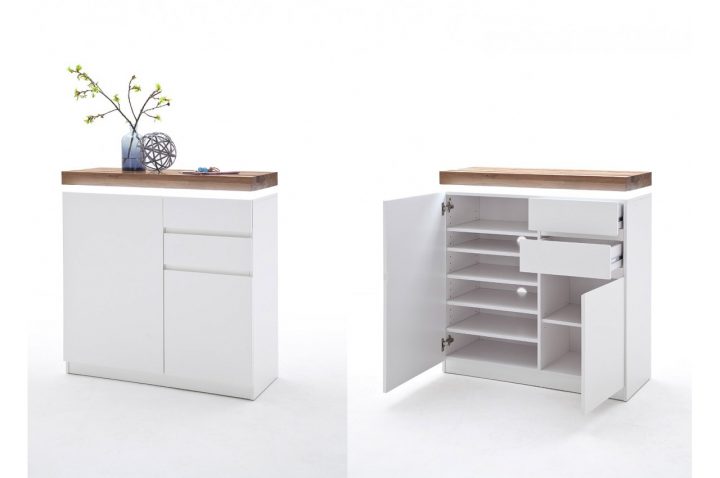 Meuble D'Entrée Design Blanc & Bois Pour Meuble Entrée destiné Meuble D Entrée Blanc Laqué