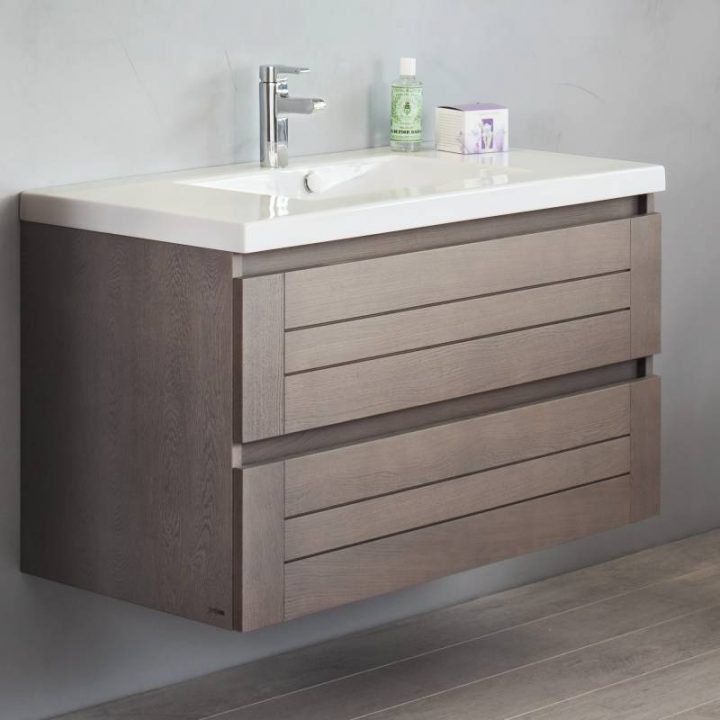 Meuble Salle De Bain Avec Vasque Céramique Blanche à Meuble Sdb Bois Meuble Salle De Bain Avec Vasque Céramique Blanche à Meuble Sdb Bois