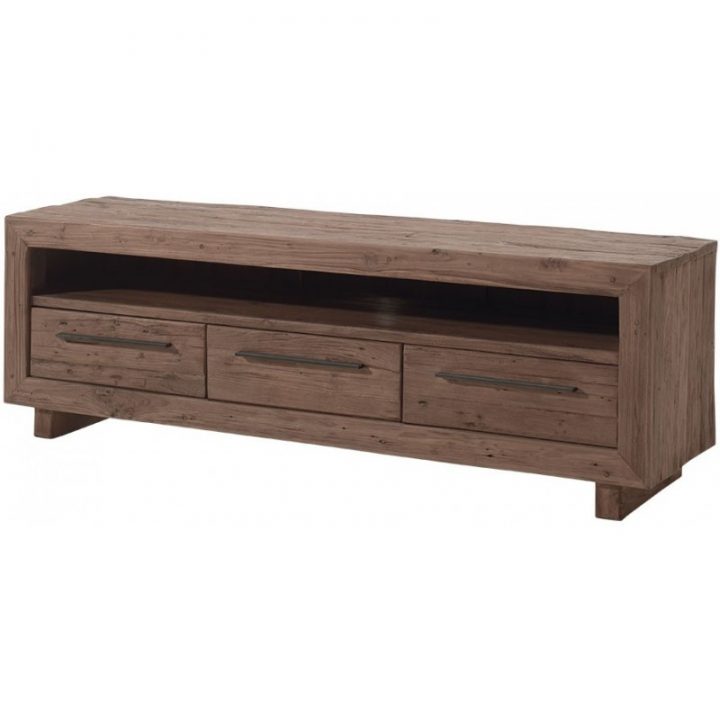 Meuble Télé 3 Tiroirs 1 Niche Teck Recyclé – Oregon Casita dedans Meuble Casita Meuble Télé 3 Tiroirs 1 Niche Teck Recyclé – Oregon Casita dedans Meuble Casita