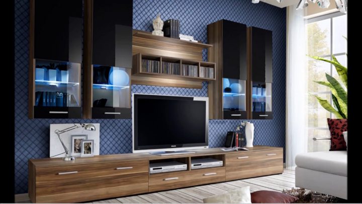 Meuble Tv Design, Mural, Laqué, Bois, À Led pour Don De Meubles