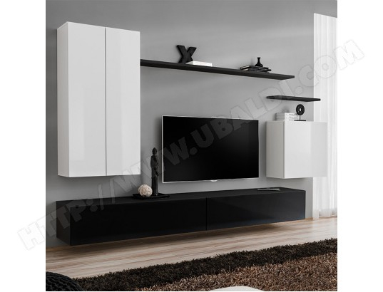 Meuble Tv Mural Blanc Et Noir Irsina Nouvomeuble Ma dedans Ubaldi Meubles Meuble Tv Mural Blanc Et Noir Irsina Nouvomeuble Ma dedans Ubaldi Meubles