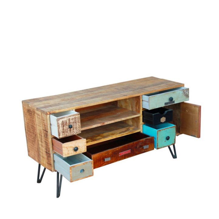 Meuble Tv Vintage En Bois Fusion By Drawer dedans Meuble Tv Retro