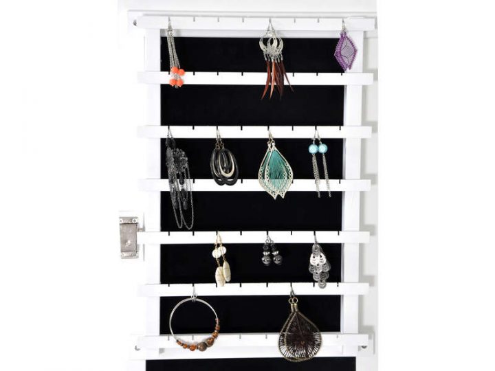 Miroir-Coffre À Bijoux H.145 Cm Monica Coloris Blanc intérieur Meuble A Bijoux Miroir-Coffre À Bijoux H.145 Cm Monica Coloris Blanc intérieur Meuble A Bijoux