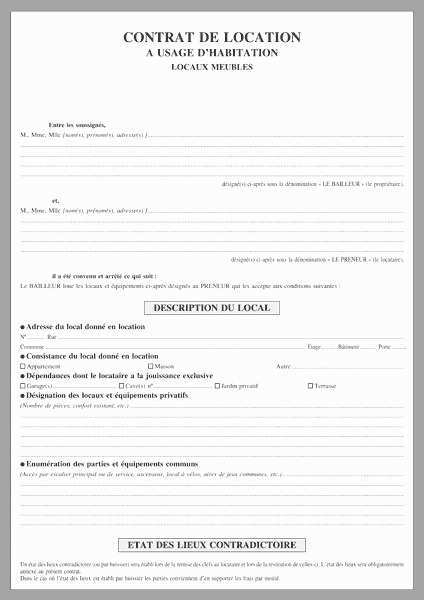 Modele De Bail Meuble – Modele De Lettre Type intérieur Pap Modele Bail Meublé
