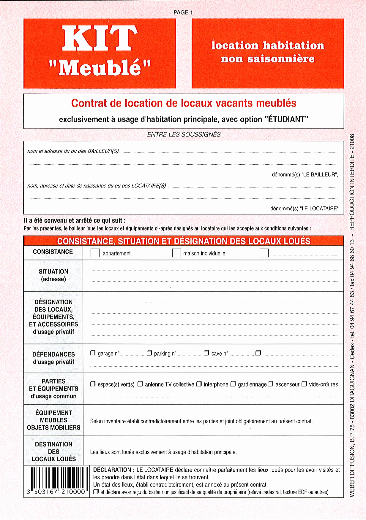 Modele Gratuit Bail Location Chambre Meublee Luxe Contrat