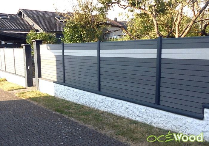 Océwood® – Clôture Composite Boréale Anthracite & Gris pour Cloture Composite