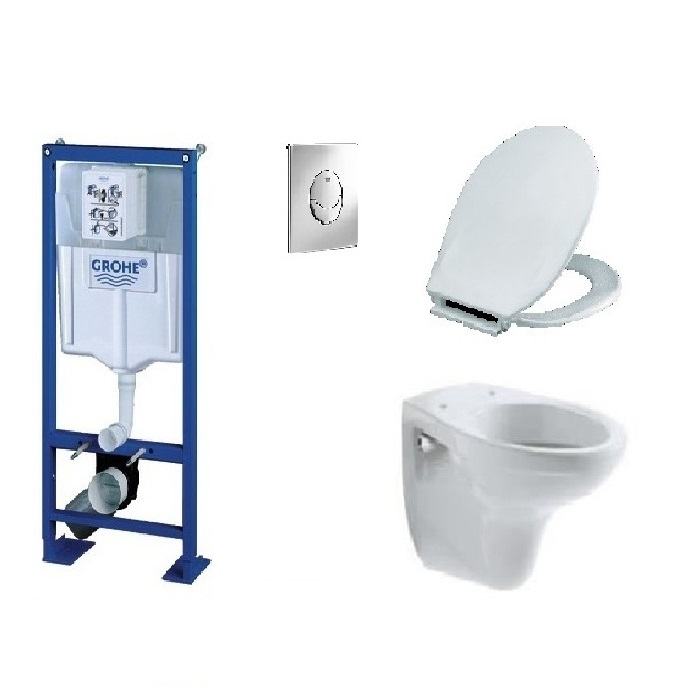 Pack Complet Wc Suspendu Bati Grohe Sl Autoportant encequiconcerne Wc Suspendu Autoportant