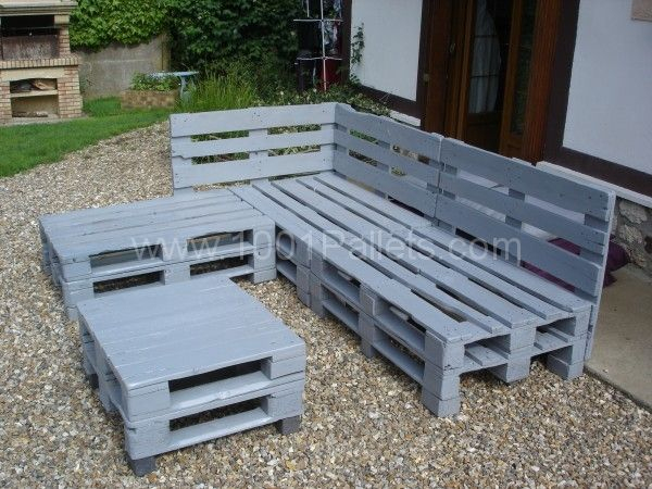 Pallets Garden Lounge / Salon De Jardin En Palettes Europe avec Plan Salon De Jardin En Palette