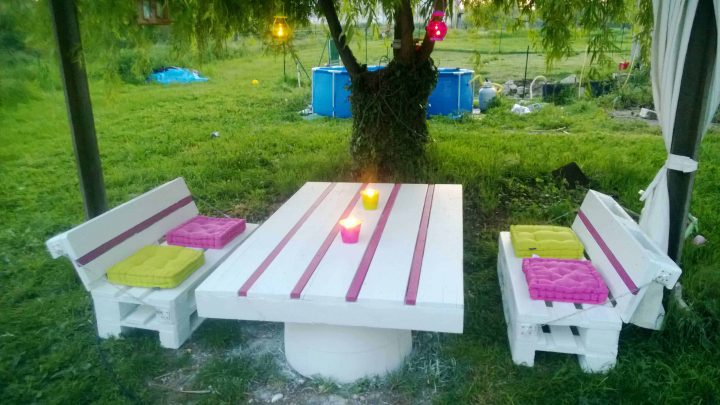 Pallets Garden Set / Salon De Jardin En Palettes • 1001 dedans Salon De Jardin En Palettes