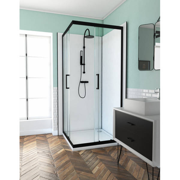 Paroi De Douche 120 Noir | Achat | Black Friday dedans Paroi De Douche D&#039;Angle 90X90 Leroy Merlin