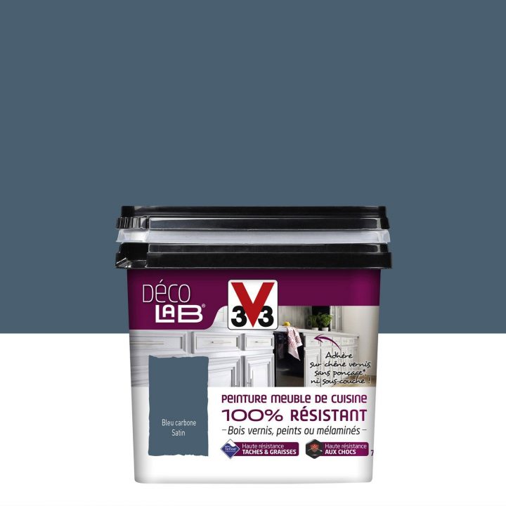 Peinture Décolab Meuble De Cuisine 100%Résist V33, Bleu dedans Peinture Résine Pour Meuble