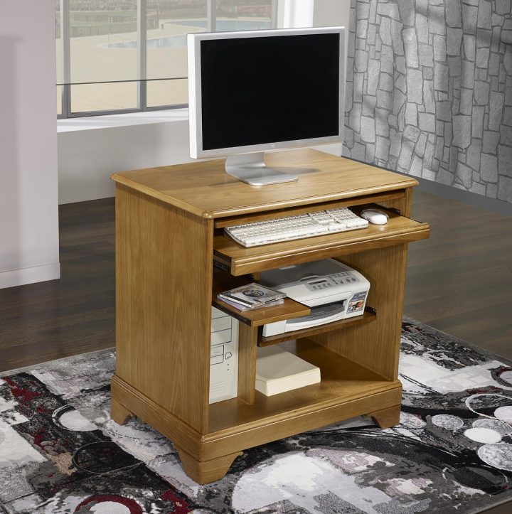 Petit Bureau Informatique En Chêne De Style Louis Philippe serapportantà Meuble Ordi