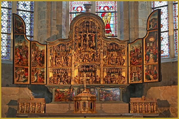 Photo Du Retable Monumental Flamand Du Xvie Siècle, Avec dedans Lefaucheur La Chapelle Du Bois Photo Du Retable Monumental Flamand Du Xvie Siècle, Avec dedans Lefaucheur La Chapelle Du Bois
