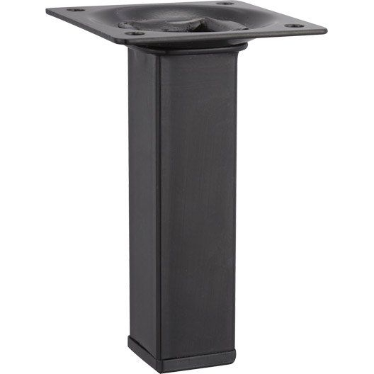 Pied_De_Meuble_Carre_Fixe_Acier_Epoxy_Noir__10_Cm | Pied encequiconcerne Meuble Acier Ikea