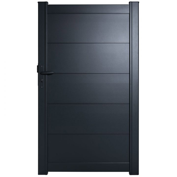 Portillon Battant Naterial Hezo L.100 X H.170 Cm, Gris destiné Portillon De Jardin Portillon Battant Naterial Hezo L.100 X H.170 Cm, Gris destiné Portillon De Jardin