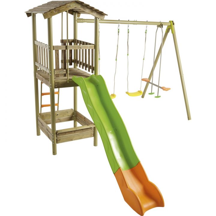 Portique Balancoire Bois Metal – Mobilier De Jardin Et Terasse avec Carré Potager Pas Cher Gifi