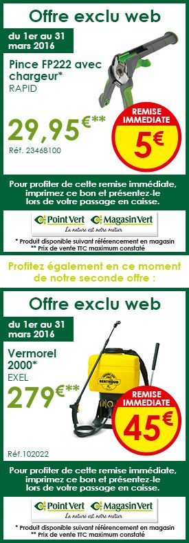Promo Exclu Web Sur Le Site Des #Magasins De #Jardinage avec Point Vert Le Jardin