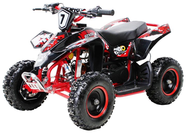 Quad Enfants-Fox 49 Cc Couleur Noir & Rouge – Quad/Quad avec Quad Thermique Enfant