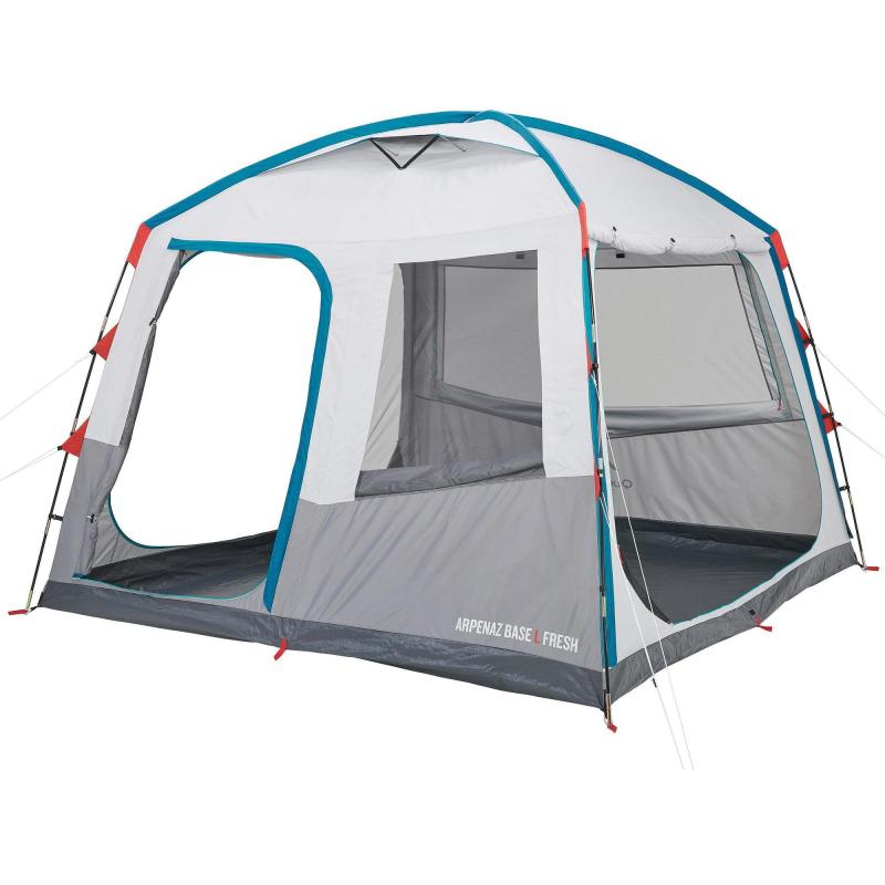 Quechua Arpenaz Base Fresh Large Camping Shelter | 10 Man pour Tente De Plage Decathlon