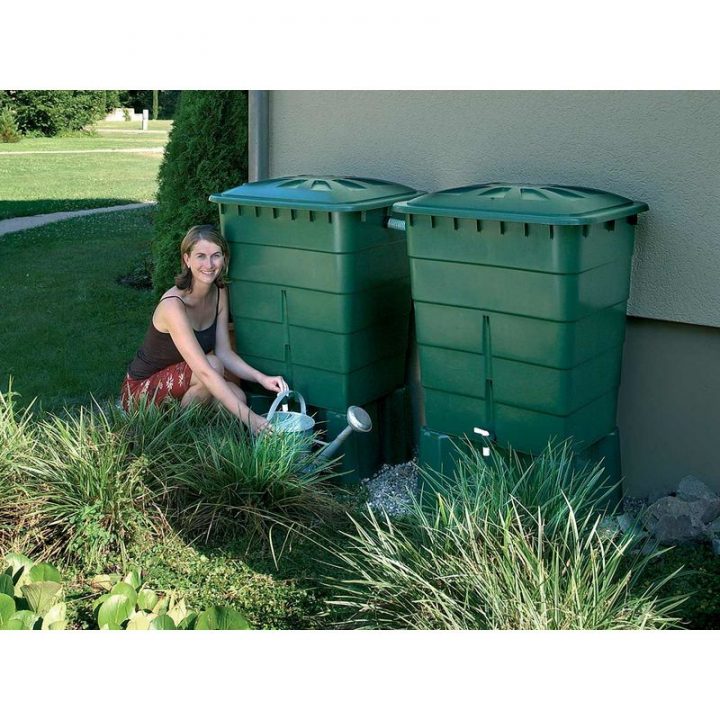 Récupérateur D'Eau De Pluie Double Rectangle 600 L – 995075 intérieur Récupérateur Eau De Pluie Brico Depot