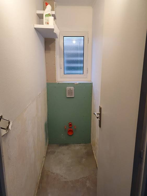 Rénovation Complète Et Conception D'Un Cabinet De Toilette pour Carrelage Wc Tendance