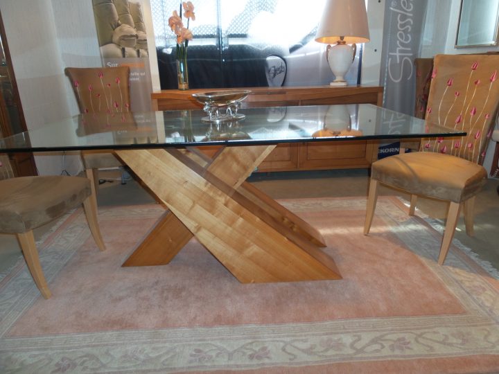 Salle À Manger Contemporaine , Pied X En Bois Merisier à Pied De Meuble Bois Salle À Manger Contemporaine , Pied X En Bois Merisier à Pied De Meuble Bois