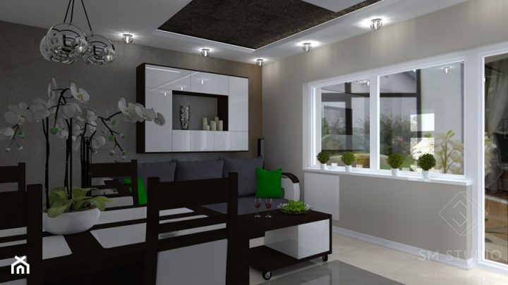 Salon 30M2 – Łódź – Salon, Styl Nowoczesny – Zdjęcie Od Sm tout Salon Salle À Manger 30M2