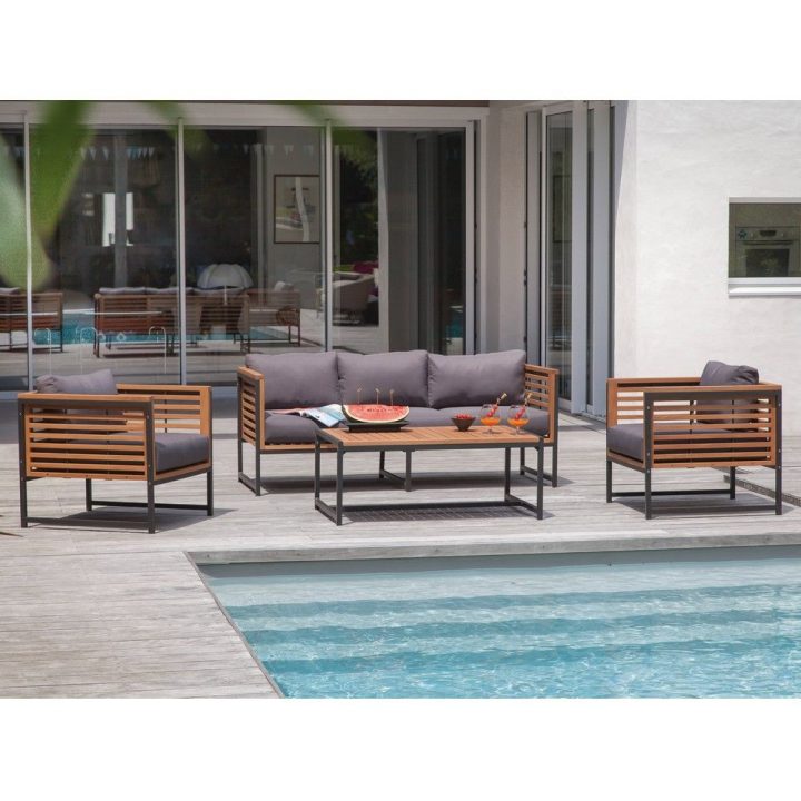 Salon De Jardin Bas Végas Aluminium/Bois : 1 Canapé + 2 avec Salon De Jardin En Aluminium – Bonny Salon De Jardin Bas Végas Aluminium/Bois : 1 Canapé + 2 avec Salon De Jardin En Aluminium – Bonny