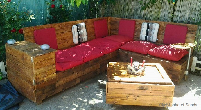 Salon De Jardin En Palette 4 | Terrasse En Bois serapportantà Salon De Jardin Palette