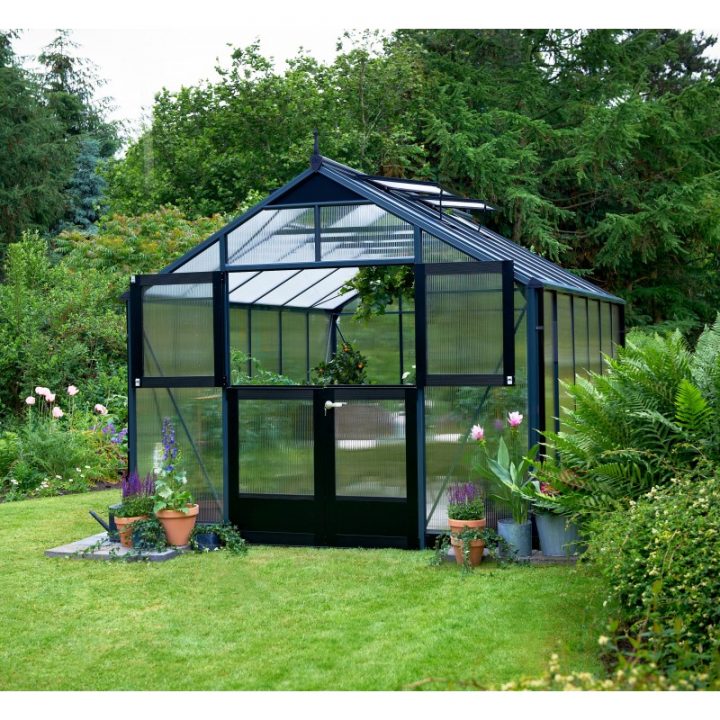 Serre De Jardin 10,9 M² Aluminium En Polycarbonate 10Mm serapportantà Ma Serre De Jardin