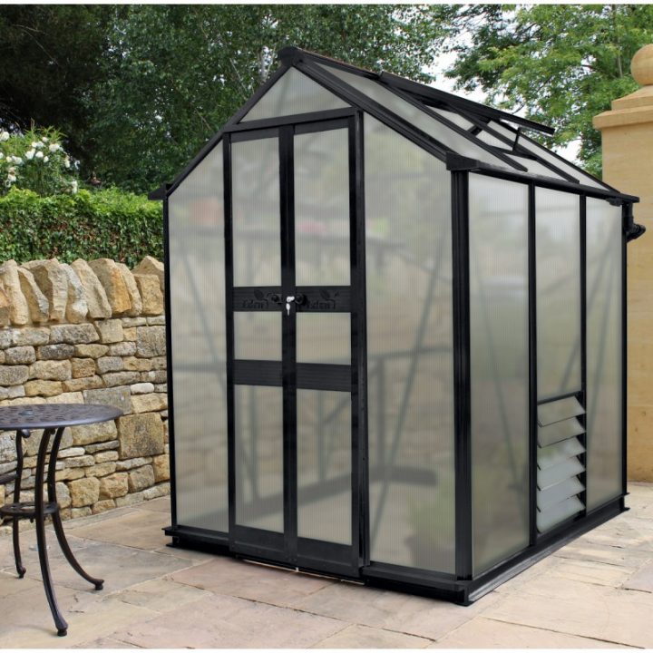 Serre De Jardin 2,87M² Polycarbonate 6Mm Birdlip Noire pour Serre De Jardin Polycarbonate Serre De Jardin 2,87M² Polycarbonate 6Mm Birdlip Noire pour Serre De Jardin Polycarbonate
