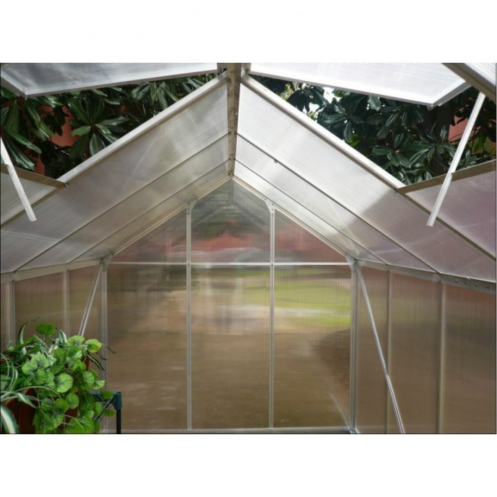 Serre De Jardin 5,92M² En Aluminium Et Polycarbonate + Base dedans Serre De Jardin Polycarbonate