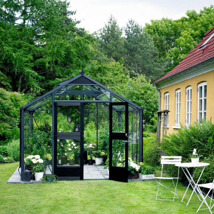 Serre De Jardin 8,8M² Anthracite Et Verre Horticole concernant Ma Serre De Jardin