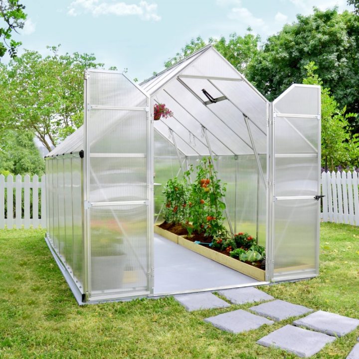 Serre De Jardin En Alu Et Polycarbonate 8,9M² Essence dedans Serre De Jardin Polycarbonate