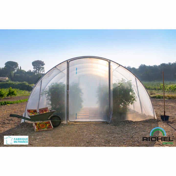 Serre Tunnel De Culture 20,25 M² Richel – Monjardinbio intérieur Tôle Cintrée Pour Tunnel