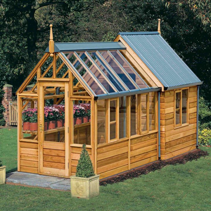 Serre De Jardin Serre & Abri Bois Xl avec Combiné Serre Et Abri De Jardin