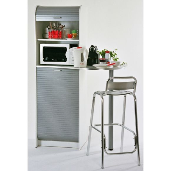 Simmob – Meuble Micro-Onde Blanc Alu – Pas Cher Achat intérieur Meuble Micro Onde Pas Cher