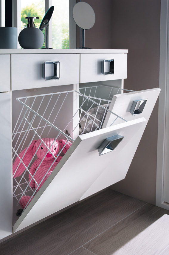 Solutions Pour Intégrer Une Buanderie À La Salle De Bains à Meuble Lingere