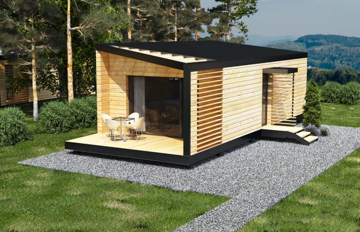 Studio De Jardin En Bois 35 M2. Terrasse Bois 11 M2 intérieur Chalet De Jardin Habitable