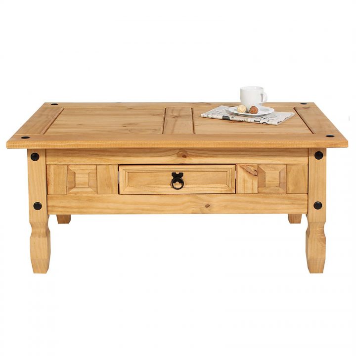 Table Basse En Pin Salsa Style Mexicain, Avec 1 Tiroir concernant Meuble Salsa