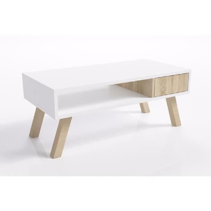 Table Basse Scandinave / Table Basse Bois – Vero Bois – 80 pour Meuble Style Scandinave Pas Cher